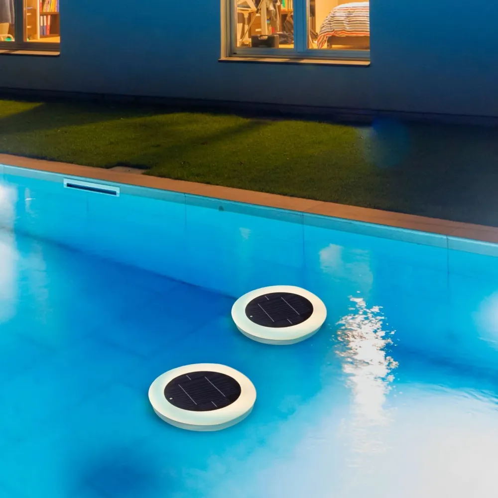 Discount Newgarden Solar Poolleuchte LED Farbwechsel Dimmer IP68 Ø 29 cm kabellos