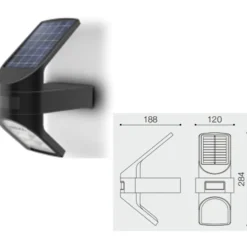 Discount Harms Import Solarlampe Bewegungsmelder LED 4000 K Garten Haus