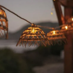 Discount Newgarden Solarlichterkette LED 1800 K 5 m lang Jute Naturfaser