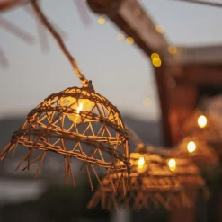 Discount Newgarden Solarlichterkette LED 1800 K 5 m lang Jute Naturfaser