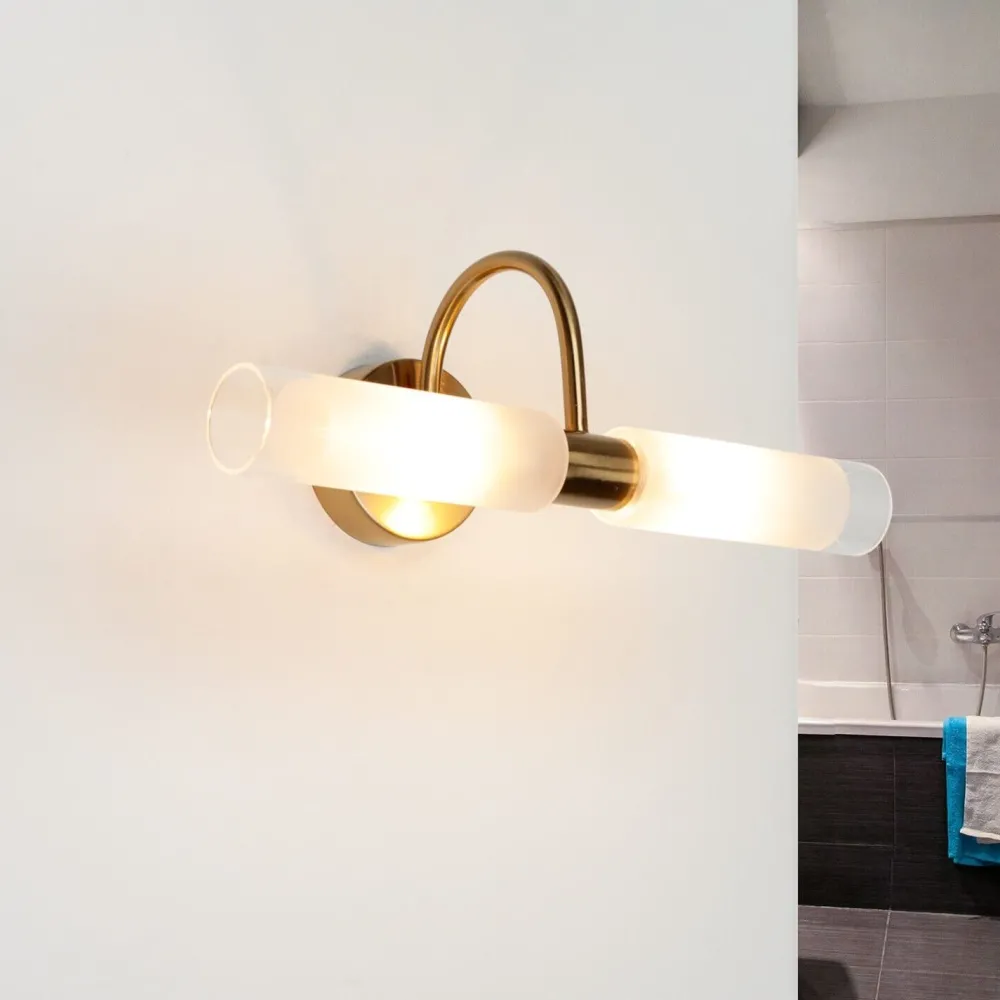 Easylight Spiegelleuchte Bad in Messing CONNERS* Flurlampen|Glaslampen