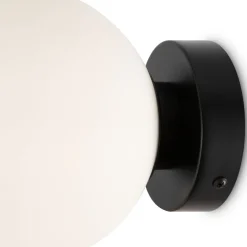 Maytoni Spiegelleuchte Glas Metall E14 D: 15 cm rund Modern* Glaslampen|Metall Lampen