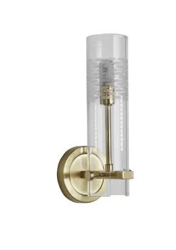 Searchlight Spiegelleuchte in Messing Klar IP44 G9 H: 28,5 cm* Wandleuchten|Glaslampen