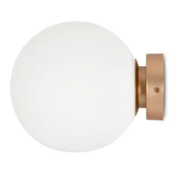 Maytoni Spiegelleuchte Metall Glas Ø 20 cm in Gold Weiß E14* Wandleuchten|Badezimmer Lampe