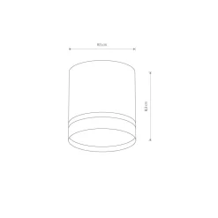 Online Nowodvorski Spot Decke Schwarz GX53 Ø 8,5 cm rund H: 8,3 cm klein Metall