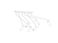 Outlet Nowodvorski Spot Deckenleuchte weiß 6-flmg.