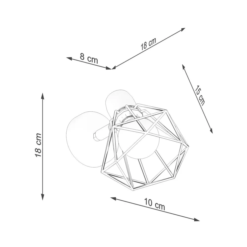 Sollux Spot E27 Schwarz Metall Retro verstellbar Wand* Wandleuchten|Flurlampen