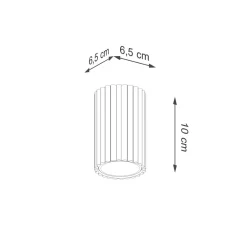 Sollux Spot GU10 H: 10 cm Ø 6,5 cm klein Aufputz Aluminium in Creme* Flurlampen|Wohnzimmerlampen