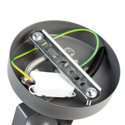 Easylight Spot Lampe Anthrazit Metall rund Retro praktisch* Wandleuchten|Flurlampen