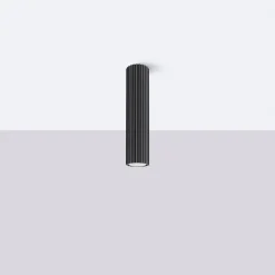 Discount Sollux Spot Lampe Decke Schwarz Ø 6,5 cm H: 30 cm GU10 Aufputz