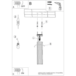 Discount Sollux Spot Lampe Decke Schwarz Ø 6,5 cm H: 30 cm GU10 Aufputz