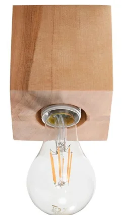 Sollux Spot Lampe Holz quadratisch B:10cm klein Modern kompakt* Holzlampen|Moderne Lampen