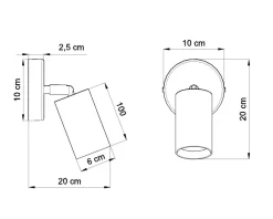 Sollux Spot Lampe Holz rund GU10 Modern wohnlich VESUVIA
