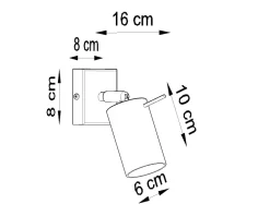 Sollux Spot Lampe Metall verstellbar B: 8 cm Chrom GU10