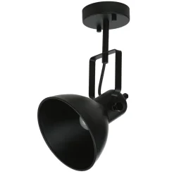 Easylight Spot Lampe Schwarz Metall rund Retro DALLAS* Wandleuchten|Flurlampen