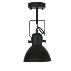 Easylight Spot Lampe Schwarz Metall rund Retro DALLAS* Wandleuchten|Flurlampen