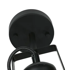 Easylight Spot Lampe Schwarz Metall rund Retro DALLAS* Wandleuchten|Flurlampen