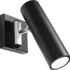 Sollux Spot Lampe Schwarz Metall praktisch GU10 verstellbar* Wandleuchten|Flurlampen