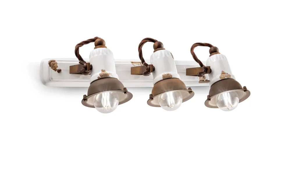 Clearance Ferroluce Spot Lampe Wand Metall Keramik E14 verstellbar LIVIA