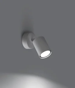 Sollux Spot Lampe Wand Weiß klein H: 18,5 cm verstellbar GU10* Wohnzimmerlampen|Küchenlampen