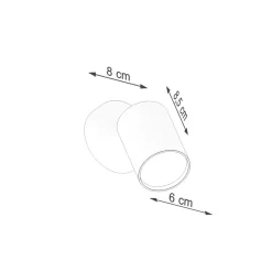 Sollux Spot Lampe Wand Weiß klein H: 18,5 cm verstellbar GU10* Wohnzimmerlampen|Küchenlampen