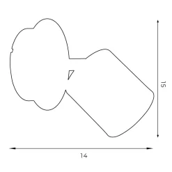 Luminex Spot Lampe Wand Weiß klein verstellbar GU10* Wandleuchten|Flurlampen