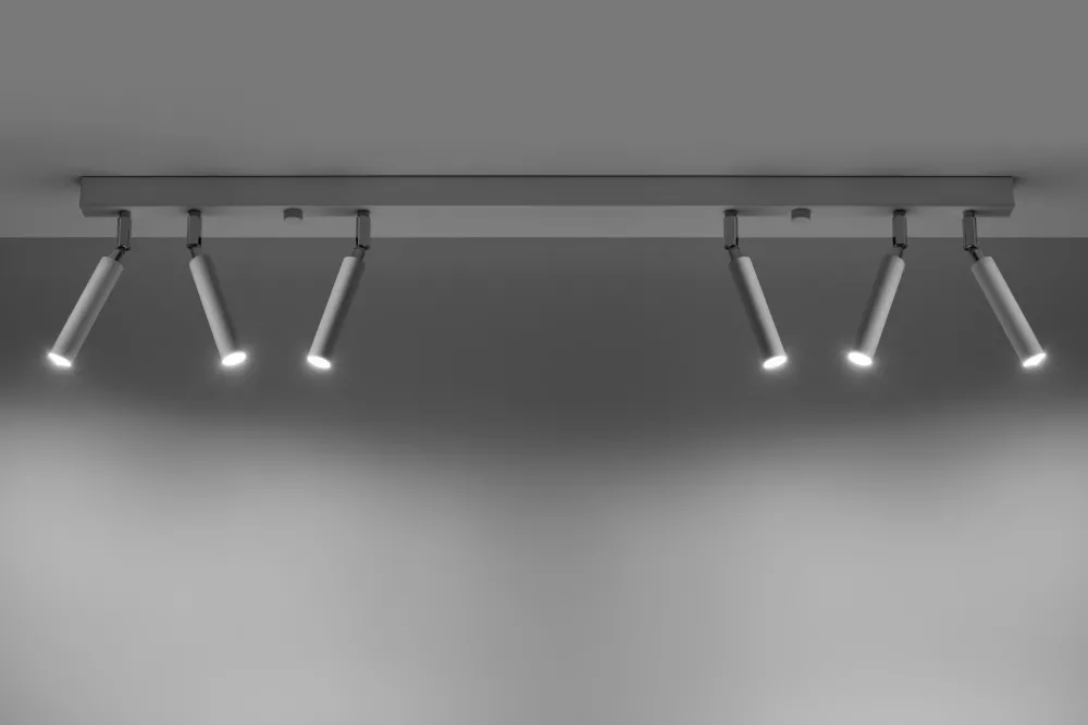 Sollux Spot Lampe Weiß 6-flammig G9 100 cm lang schwenkbar* Deckenleuchten|Flurlampen