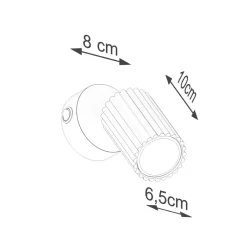 Sollux Spot Lampe Weiß GU10 B: 8 cm klein Aluminium schwenkbar* Flurlampen|Wohnzimmerlampen