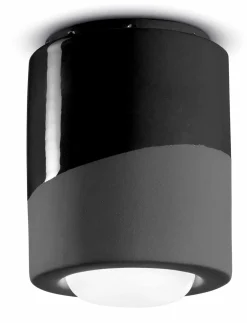 Sale Ferroluce Spot Leuchte Decke Aufputz Keramik E27 D: 12,5 cm rund