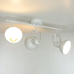 Easylight Spot Leuchte Weiß Metall 3x E14 Retro praktisch* Retro Lampen|Bauhaus Lampen