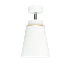 Lamkur Spot Leuchte Weiß Modern rund Holz Lampe* Spots|Wandleuchten