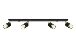 Sale Sollux Spot Strahler 4-flammig 81 cm länglich Schwarz Gold GU10