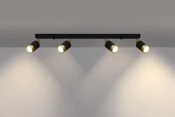 Sale Sollux Spot Strahler 4-flammig 81 cm länglich Schwarz Gold GU10