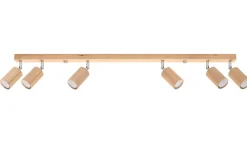 Sale Sollux Spot Strahler Holz 120 cm lang 6-flammig schwenkbar