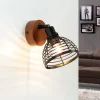 Easylight Spot Strahler Holz Metall Retro Design E14 wohnlich* Holzlampen|Küchenlampen