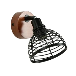 Easylight Spot Strahler Holz Metall Retro Design E14 wohnlich* Holzlampen|Küchenlampen