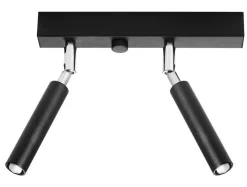 Sollux Spot Strahler Schwarz Metall 25 cm klein 2-flammig* Deckenleuchten|Flurlampen