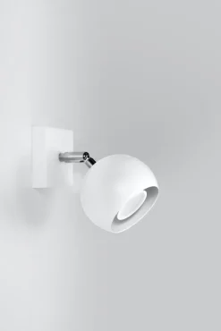 Sollux Spot Strahler Weiß rund GU10 Ø15cm klein Retro Design* Retro Lampen|Küchenlampen