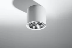 Sollux Spot Weiß Aluminium rund Modern vielseitig JASMYNN