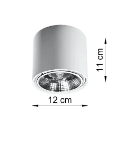 Sollux Spot Weiß Aluminium rund Modern vielseitig JASMYNN