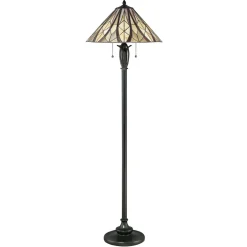Online Elstead Standlampe Tiffany Stil 149cm Zugpendel E27 Glas Metall