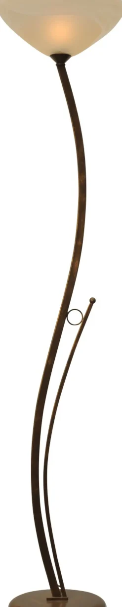 Masterlight Standleuchte BOLZANO in Braun Patina* Glaslampen|Lampe Landhausstil