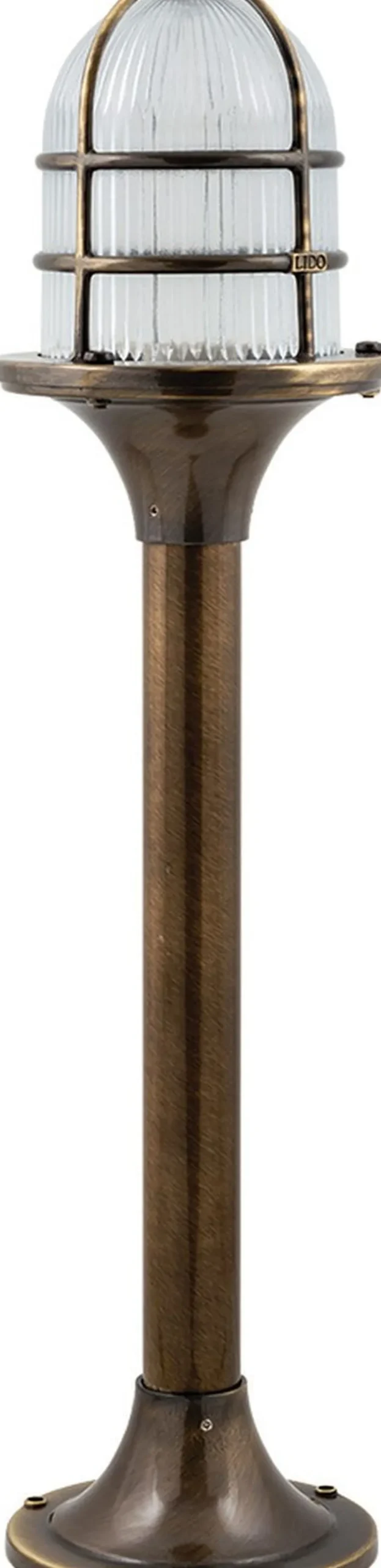Discount Lido Standleuchte Garten Weg FESTOS Messing Glas rostfrei