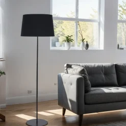 TK Lighting Standleuchte Maja Schwarz Modern* Bauhaus Lampen|Wohnzimmerlampen