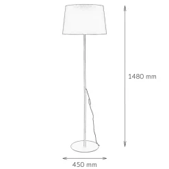 TK Lighting Standleuchte Maja Schwarz Modern* Bauhaus Lampen|Wohnzimmerlampen