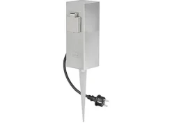 Sale Ledino Steckdosensäule Edelstahl mit Kabel Erdspieß 2-fach IP44