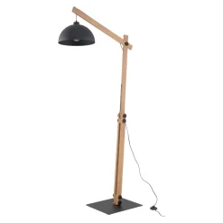 TK Lighting Stehlampe 180 cm hoch E27 verstellbar Holz Metall* Lampen Aus Aller Welt|Holzlampen