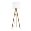 TK Lighting Stehlampe 145 cm klein Dreibein Stoff Holz E27 NOLAN* Bürolampen|Lampen Aus Aller Welt