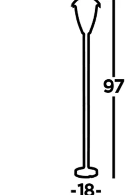 Hot Searchlight Stehlampe außen IP44 Anthrazit E27 97 cm Aluminium