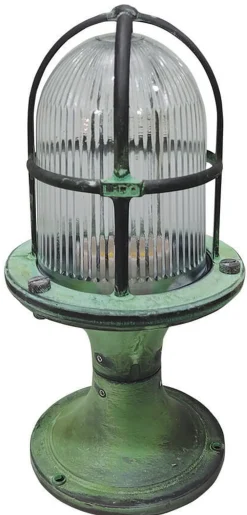 Sale Lido Stehlampe außen klein Messing Glas 28 cm IP54 Grün Antik E27